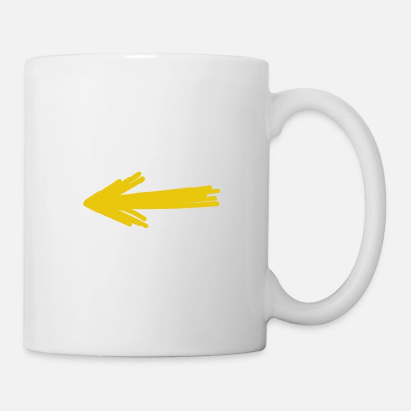 Flèche caractère icône design - Mug blanc - blanc