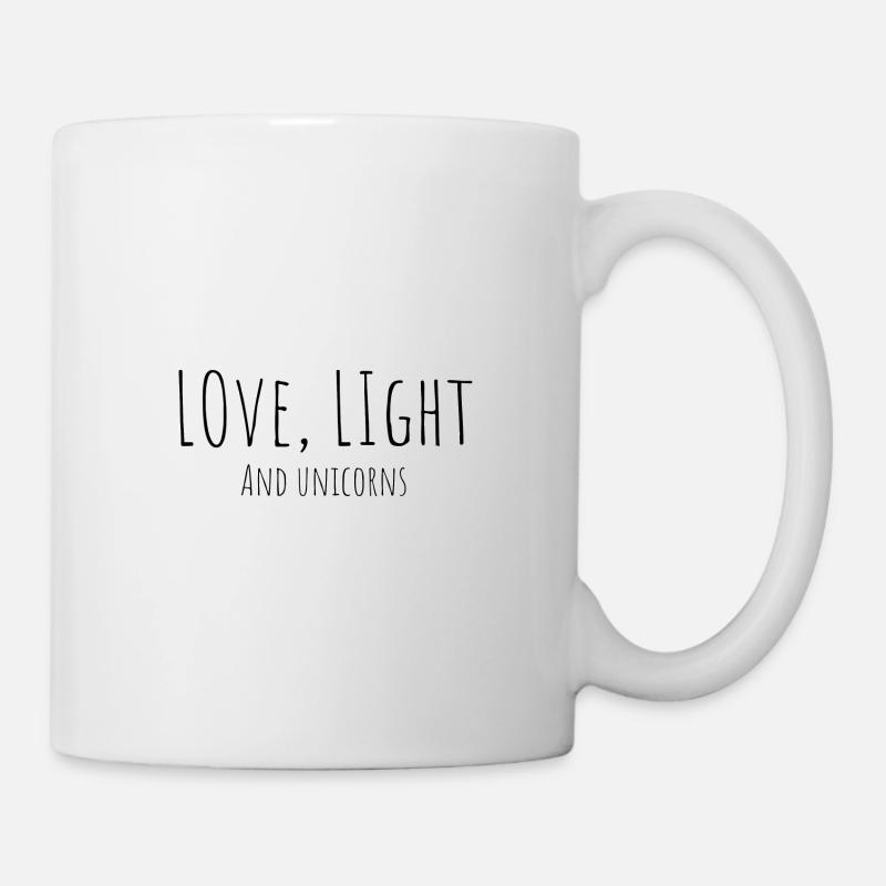 Amour Lumière et Licornes - Mug blanc - blanc