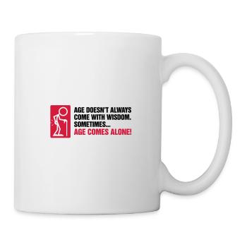Avec l âge vient la plupart du temps seul l' - Mug blanc - blanc - Droite