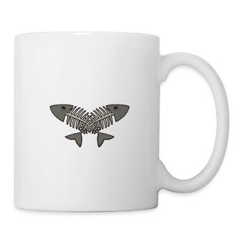 arête de hareng - Mug blanc - blanc - Droite