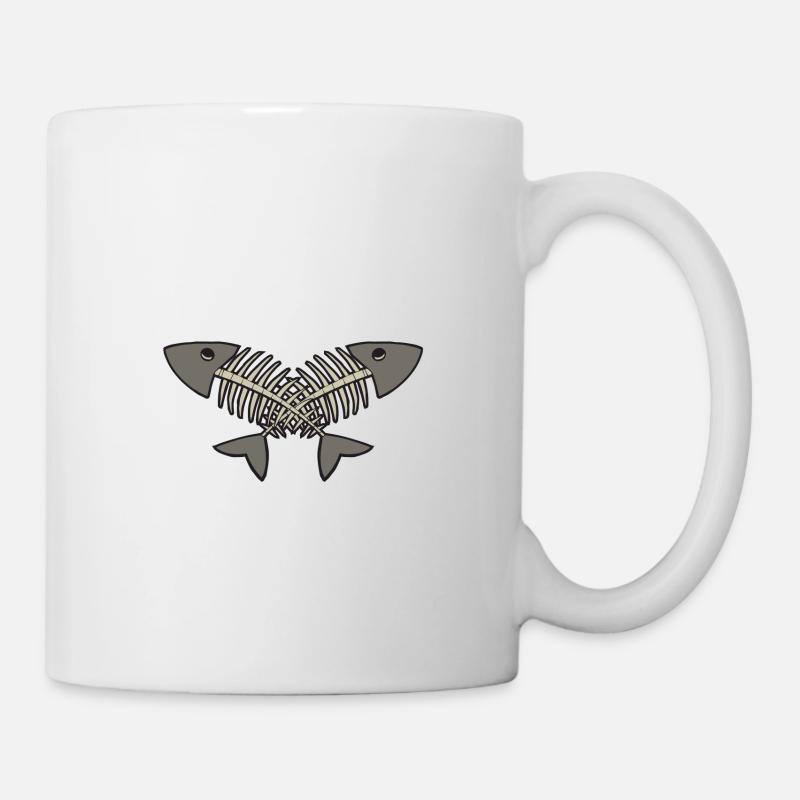 Fischgräten - Tasse - Weiß