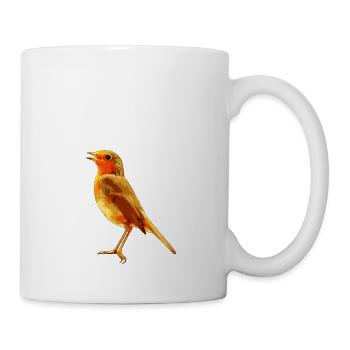 Robin singing - Mug - white - Right