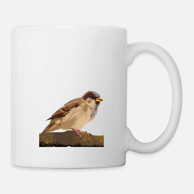 Spatz - Tasse - Weiß