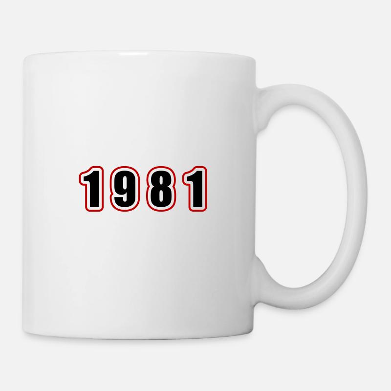 1981 Année Anniversaire - Mug blanc - blanc