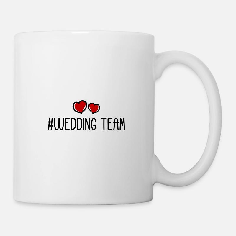 Hochzeit Team Herz - Tasse - Weiß
