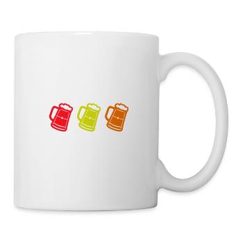 Bierkrug Bier Symbol Prost - Tasse - Weiß - Rechts
