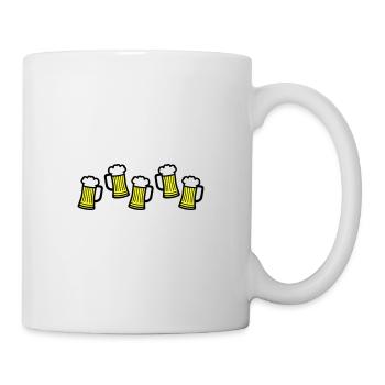 Bier Symbol Saufen - Tasse - Weiß - Rechts