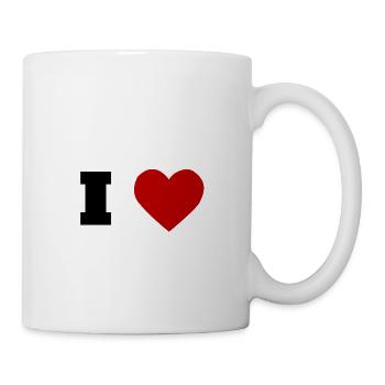 I Love - Tasse - Weiß - Rechts