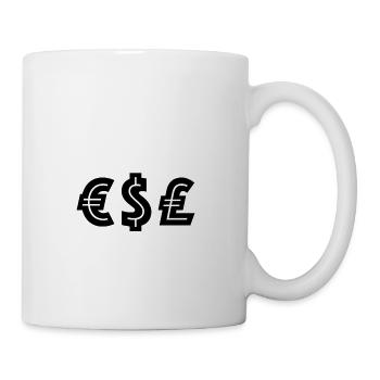 Geld regiert die Welt - Tasse - Weiß - Rechts
