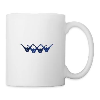 Schmetterling Schwimmen Silhouette Schwimmer - Tasse - Weiß - Rechts