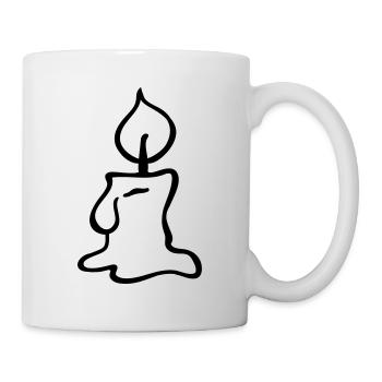thick candle - line - Mug - white - Right