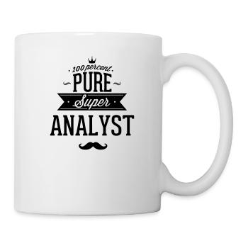 100 percent pure super analyst - Tasse - Weiß - Rechts