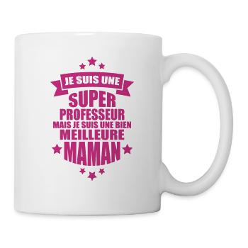 je suis une super professeur - Mug blanc - blanc - Droite