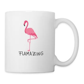 Flamant rose - Mug blanc - blanc - Droite