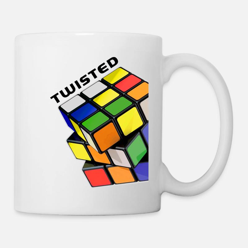 Rubik's Cube Zauberwürfel Twisted - Tasse - Weiß
