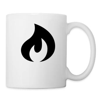 Flamme, Feuer - Tasse - Weiß - Rechts