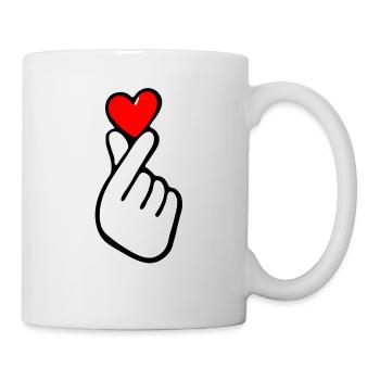 KOREANISCHES HERZ - Tasse - Weiß - Rechts