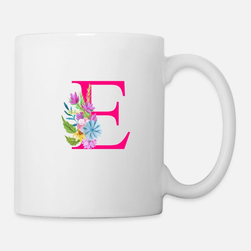 Lettre E rouge - Mug blanc - blanc