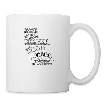 Papa im Himmel Gedenken T-Shirt - Tasse - Weiß - Rechts
