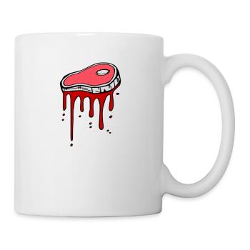 Steak - Mug blanc - blanc - Droite