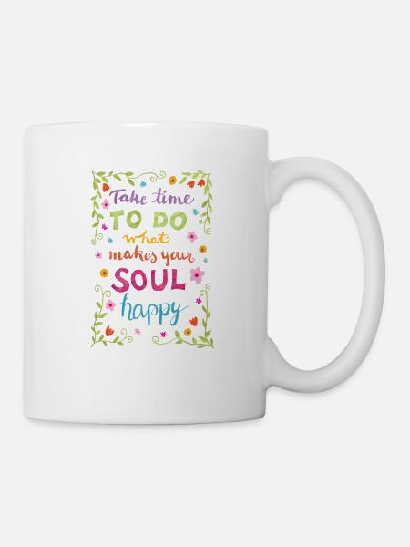 Happy Soul - Tasse - Weiß