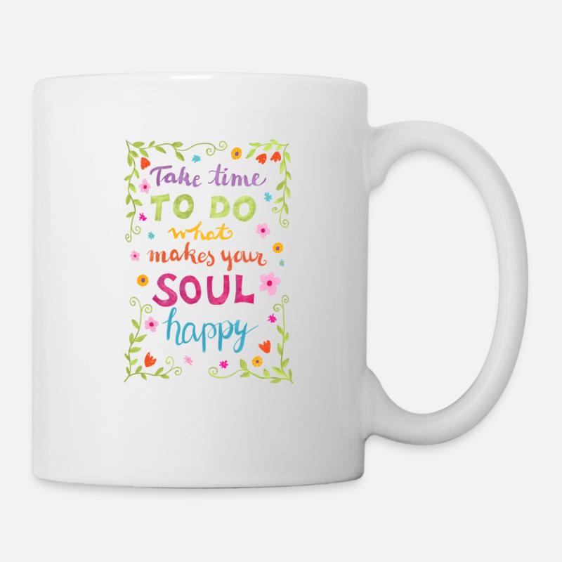 Happy Soul - Tasse - Weiß
