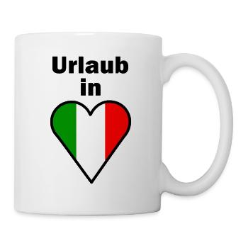 Urlaub in Italien Flagge - Tasse - Weiß - Rechts