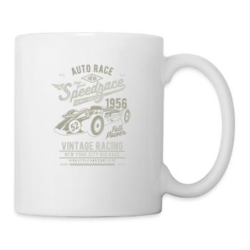 Vintage speedrace car race - Mug - white - Right
