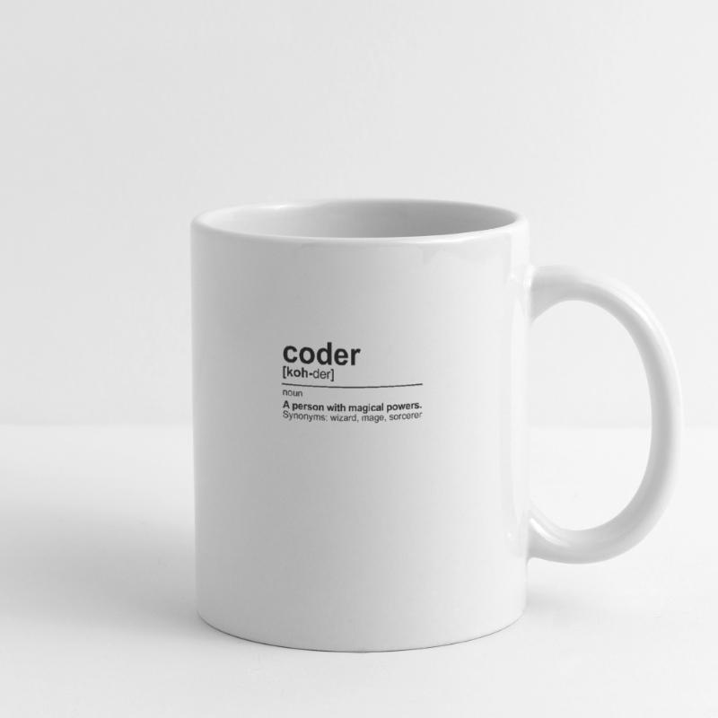 coder developer dictionary nerd programmer Mug