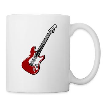 Guitar Rock Icon - Electric Guitar Icon Shirt Design - Mug - white - Right