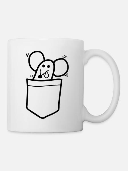 Lustige Maus - Tasse - Weiß