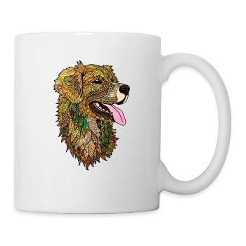 Golden Retriever Zentangle - Mug - white - Right