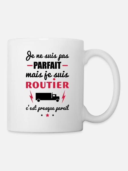 pas parfait routier,cadeau routiers - Mug blanc - blanc