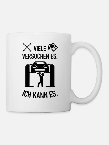 Ich kann es als KFZ Mechaniker Mechatroniker - Tasse - Weiß