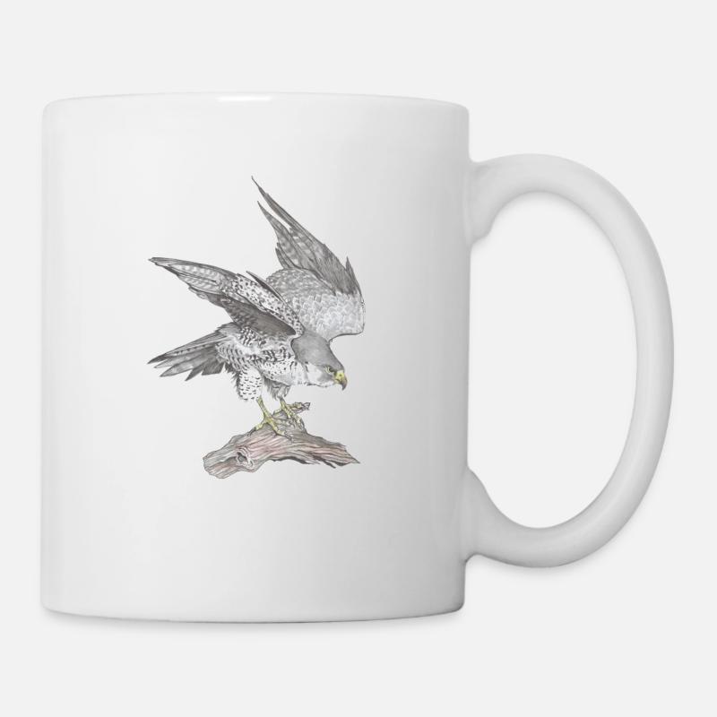 Peregrine falcon - Mug - white
