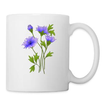Blue flowers - Mug - white - Right