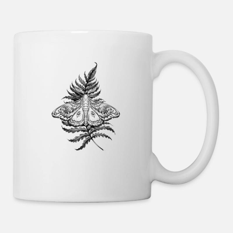 papillon de nuit - Mug blanc - blanc