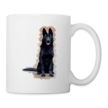 Berger noir - Mug blanc - blanc - Droite