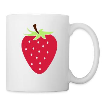 Erdbeere - Tasse - Weiß - Rechts