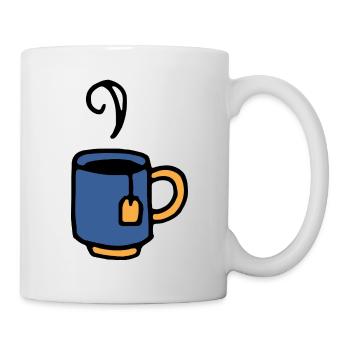 Cup with tea bag - Mug - white - Right