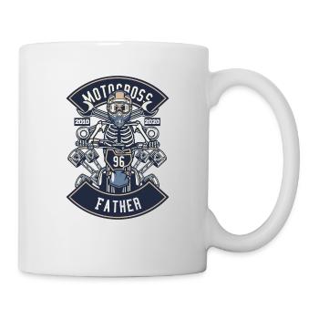 Motocross Père Papa Enduro cadeau vintage - Mug blanc - blanc - Droite