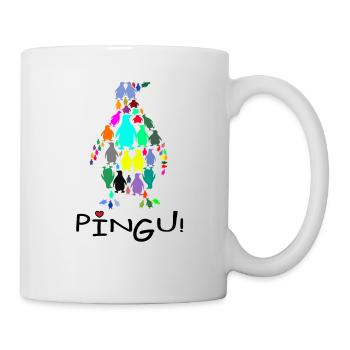 Pinguine im Pinguin - Tasse - Weiß - Rechts
