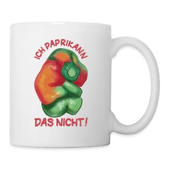 Lustige Paprika Ich Paprikann das nicht witzig - Tasse - Weiß - Rechts