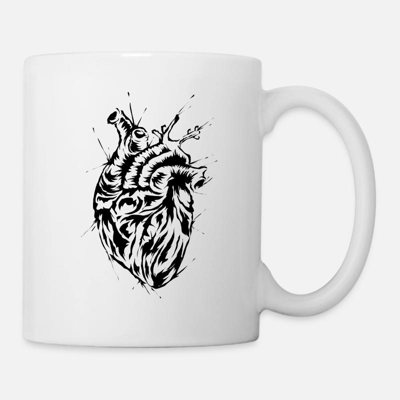 Anatomisches Herz - Tasse - Weiß