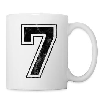 Nummer 7 - Tasse - Weiß - Rechts