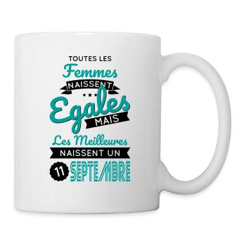 Anniversaire - Meilleures naissent 11 Septembre - Mug blanc - blanc - Droite