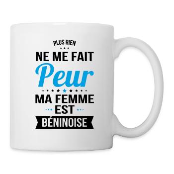 Rien ne me fait peur ma femme est Béninoise - Mug blanc - blanc - Droite