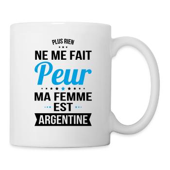 Rien ne me fait peur ma femme est Argentine - Mug blanc - blanc - Droite