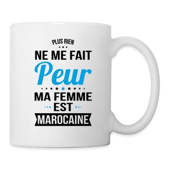 Rien ne me fait peur ma femme est Marocaine - Mug blanc - blanc - Droite