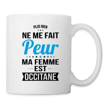 Rien ne me fait peur ma femme est Occitane - Mug blanc - blanc - Droite